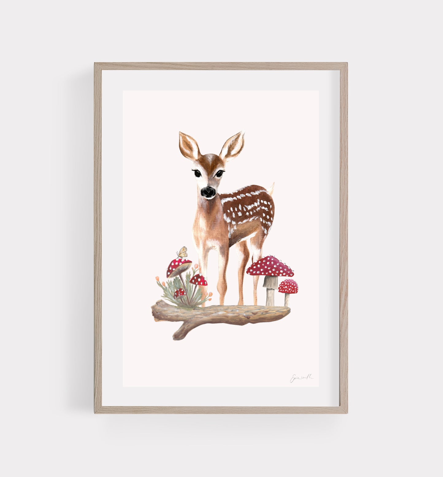 Woodland Deer Art Print
