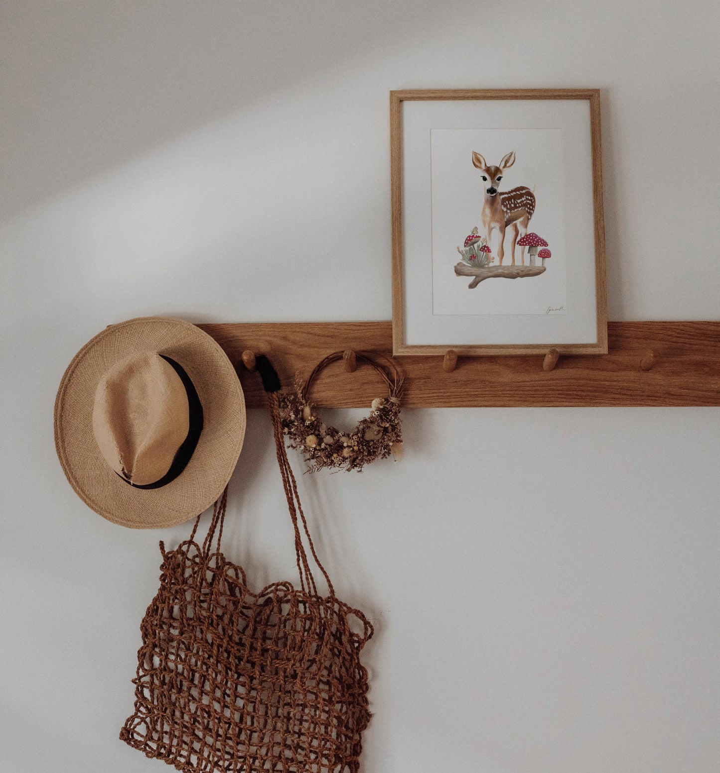 Woodland Deer Art Print