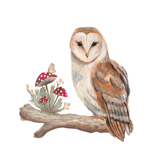 Woodland Wall Decal Owl