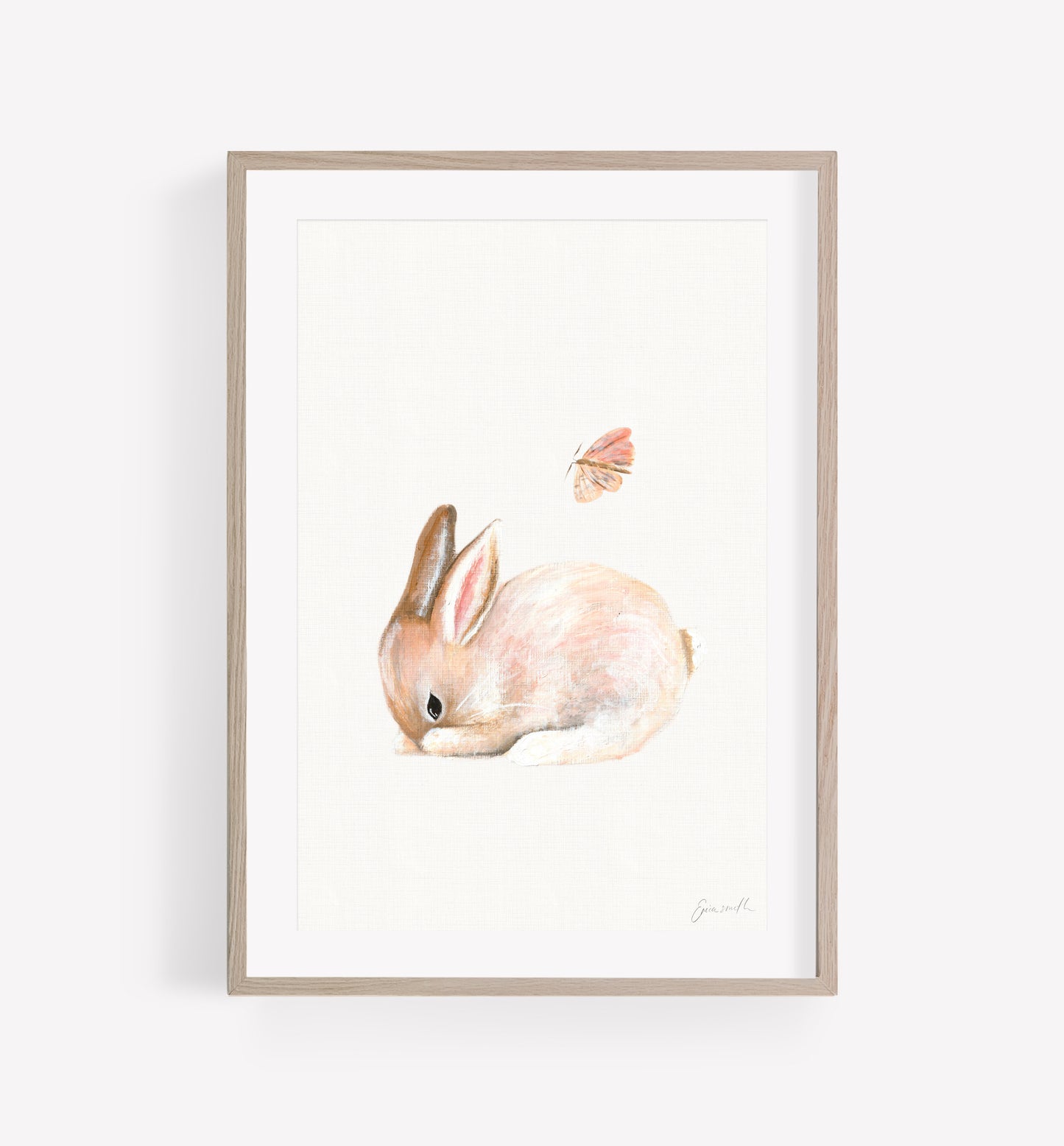 Woodland Shy Bunny Art Print