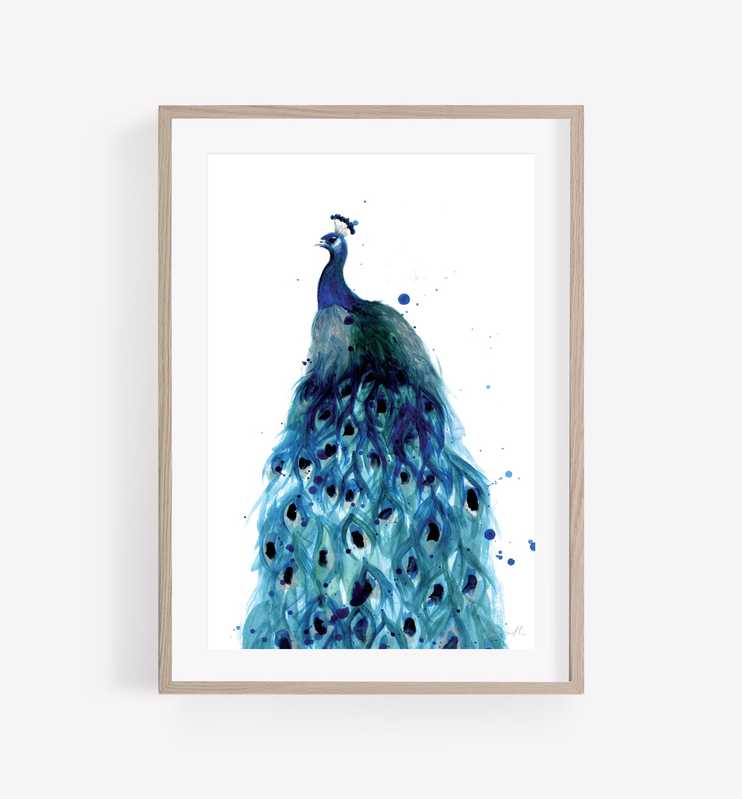 Peacock - Mixed Media Art Print